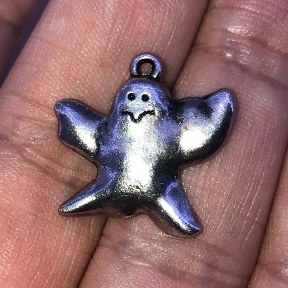 Pewter Halloween Ghost Charm - Picture 4 of 16